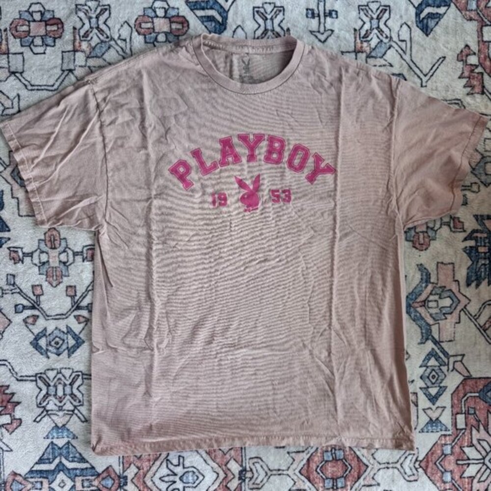 Playboy 1953 Pink Bunny Logo Graphic T-Shirt - size XLarge